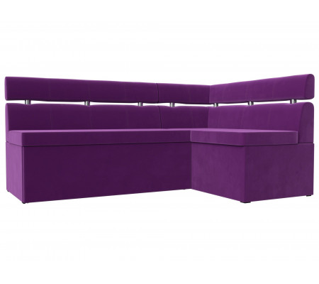 Кухонный угловой диван Классик правый угол, Микровельвет, Модель 117990