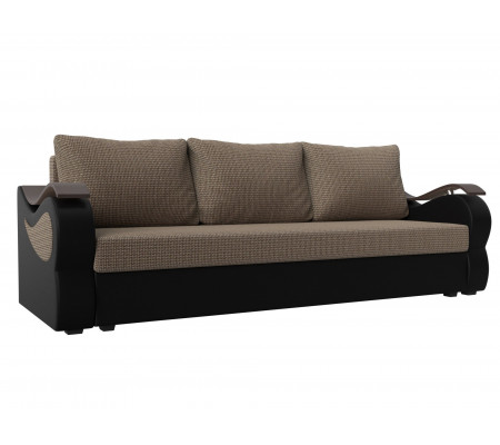 Прямой диван Меркурий лайт, Рогожка, Экокожа, Модель 112928