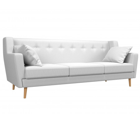 Прямой диван Брайтон 3, Экокожа, Модель 109168