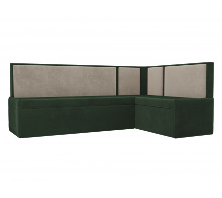 Кухонный угловой диван Кристина правый угол, Велюр, Модель 118456