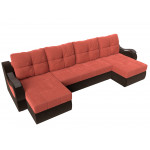 П-образный диван Меркурий, Микровельвет, Модель 111419