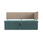 Кухонный прямой диван Стоун с углом правый, Велюр, Модель 115926