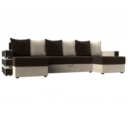 П-образный диван Венеция, Микровельвет, Модель 100047
