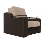 Кресло-кровать Сенатор бежевый\коричневый