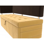 Кухонный прямой диван Стоун с углом левый, Микровельвет, Модель 107275L