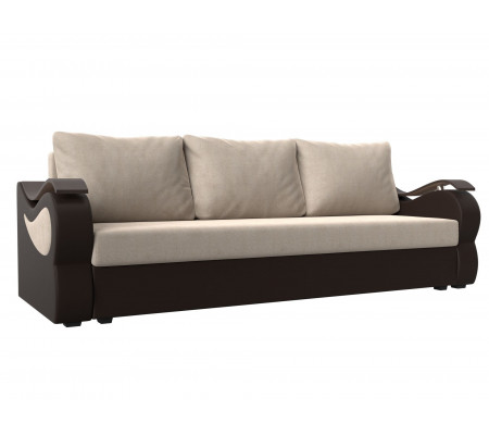 Прямой диван Меркурий лайт, Рогожка, Экокожа, Модель 112946