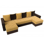 П-образный диван Венеция, Микровельвет, модель 108462