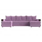 П-образный диван Венеция, Микровельвет, модель 108461
