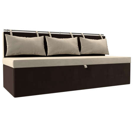 Кухонный прямой диван Метро, Микровельвет, Модель 105004