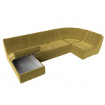 П-образный модульный диван Холидей, Микровельвет, Модель 112678