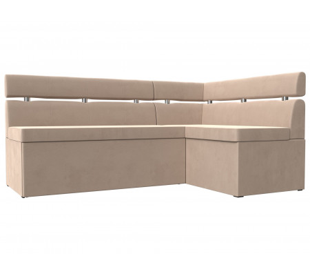 Кухонный угловой диван Классик правый угол, Велюр, Модель 117971