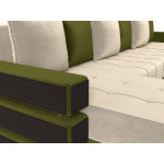 П-образный диван Венеция бежевый\зеленый