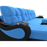 П-образный диван Меркурий голубой\черный