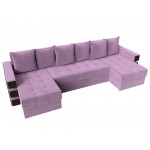П-образный диван Венеция, Микровельвет, модель 108461