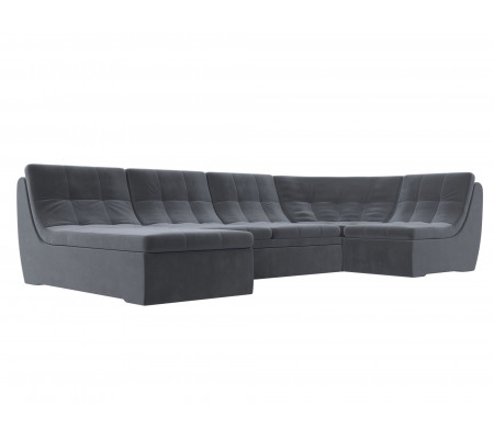 П-образный модульный диван Холидей, Велюр, Модель 101850