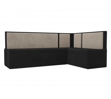 Кухонный угловой диван Кристина правый угол, Велюр, Модель 118459