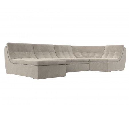П-образный модульный диван Холидей, Микровельвет, Модель 101853