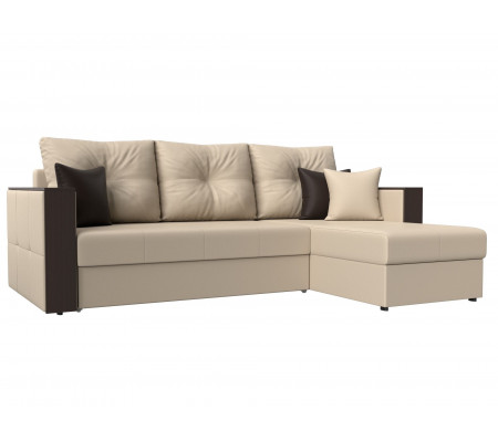 Угловой диван Валенсия правый угол, Экокожа, Модель 29080