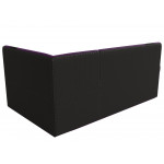 Кухонный угловой диван Токио Фиолетовый\Черный