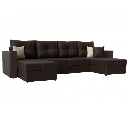 П-образный диван Валенсия, Экокожа, Модель 31452
