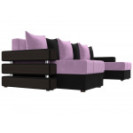П-образный диван Венеция, Микровельвет, модель 108466