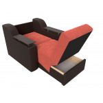 Кресло-кровать Сенатор 80, Микровельвет, Экокожа, Модель 119865