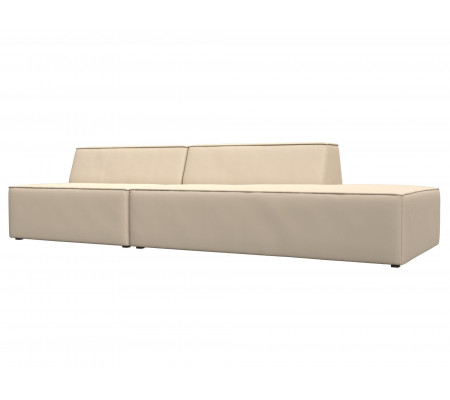 Прямой модульный диван Монс Модерн правый, Экокожа, Модель 119496