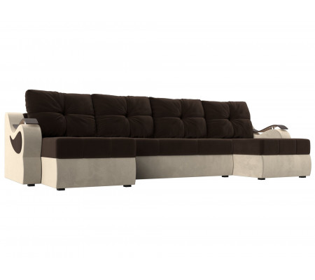 П-образный диван Меркурий, Микровельвет, Модель 100328