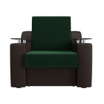 Кресло-кровать Сенатор 80 зеленый\коричневый